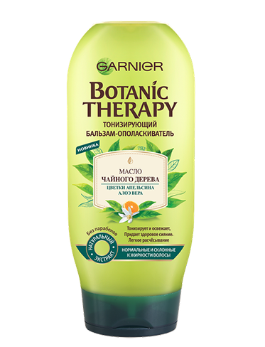 Garnier Botanic Therapy Масло чайного дерева, цветки апельсина и алоэ вера Тонизирующий бальзам-ополаскиватель